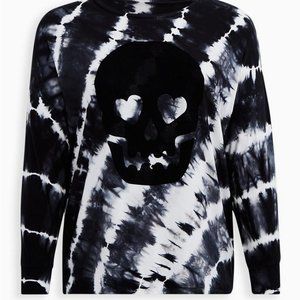 TORRID LoveSick Super Soft Skull Black & Ivory Tie-Dye Tee 3 PLUS OOS